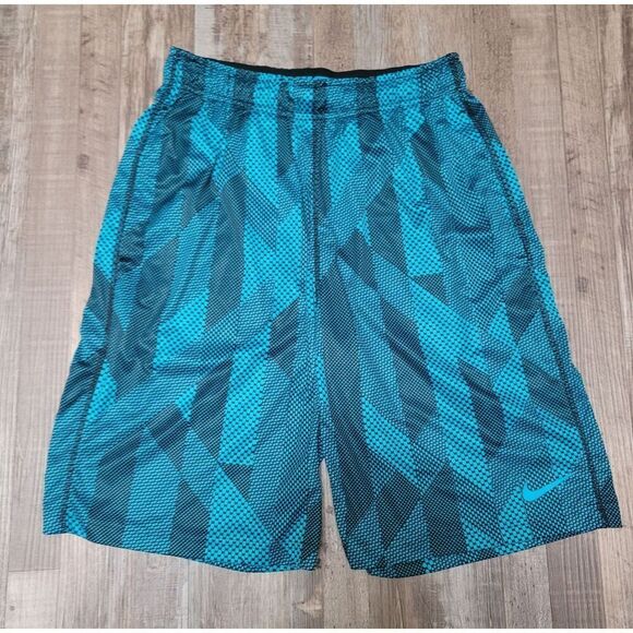 Nike Dri-Fit Basketball Workout Shorts Blue & Black Mens Size S - Picture 2 of 7